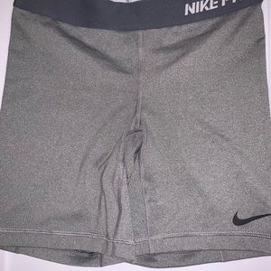 gray nike pro shorts
